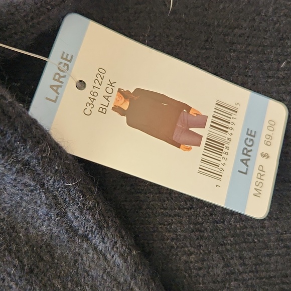 NWT Vince Camuto L Black Sweater - Picture 5 of 6